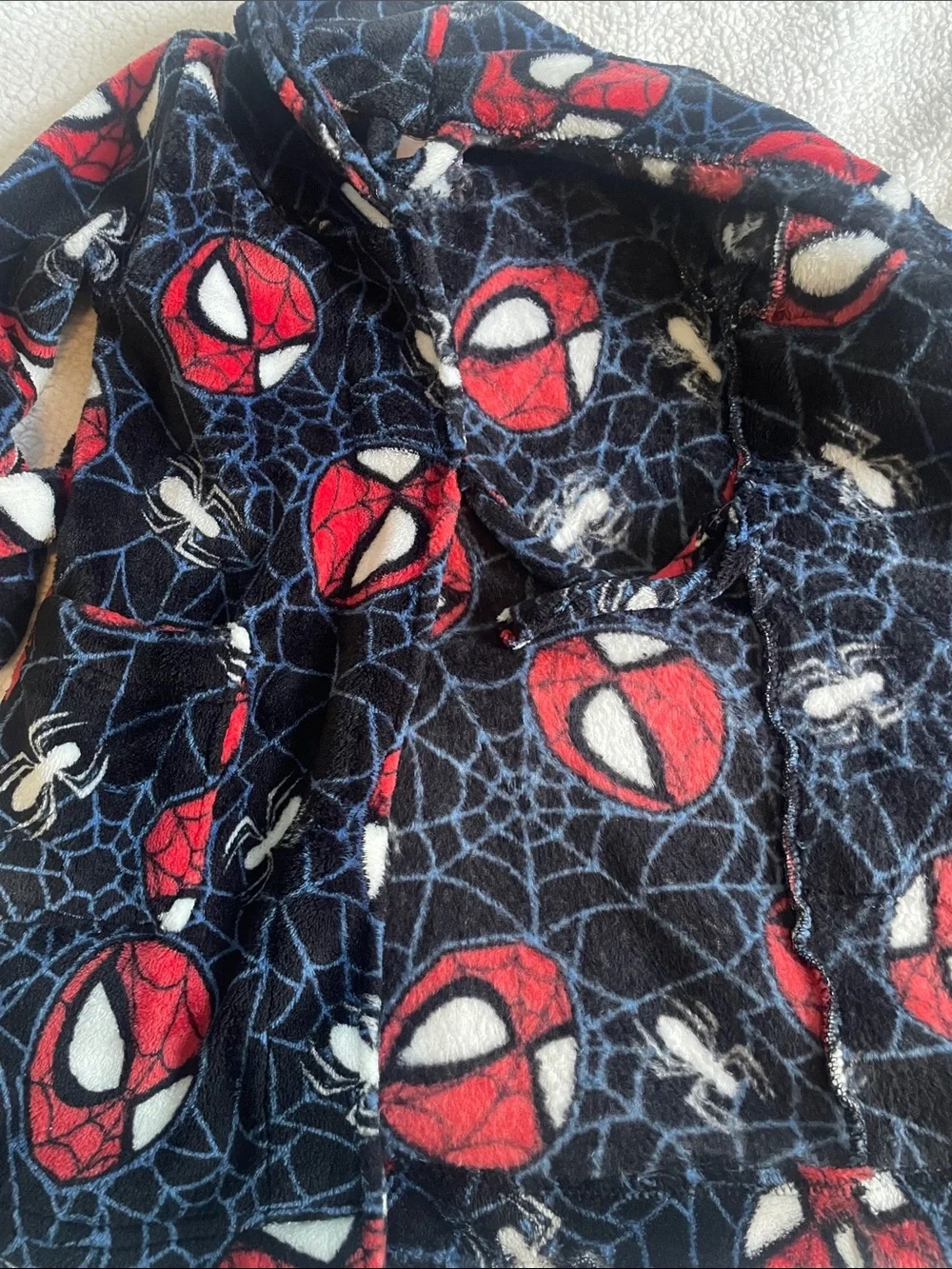 Toddler Spider-Man Navy & Red Fleece Robe